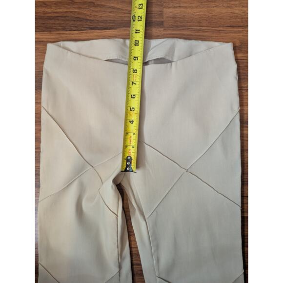 Vintage Y2K Wild Cat Cream Panel Seam Pants - Made in USA - Size Medium - Picture 4 of 8